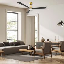 Riviera 52" DC Smart Ceiling Fan With WIFI Remote Control + LED Light Antique Bronze / Charcoal - MRDC1333ACH