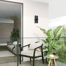 Briller 4 Light Up & Down Wall Pillar Light Black - BRILLER2