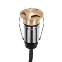 Emit-25 1W 24V DC 36° LED 4-Way Decklight Brushed Brass / RGBW - 10066