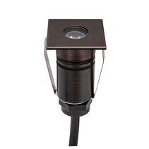 Emit-25 1W 12V / 24V DC 36° LED Square Open Decklight Antique Brass / Tri-Colour - 10031