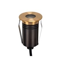Emit-55 2.5W 12V / 24V DC 36° LED Round Open Decklight Brushed Brass / Tri-Colour - 10107