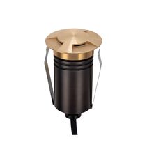 Emit-55 2.5W 12V / 24V DC 36° LED 3-Way Decklight Brushed Brass / Tri-Colour - 10112