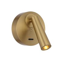 Lodan 3W Adjustable Wall Light Brass / Warm White - LODAN WB-BRS
