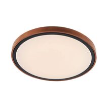 Orlin 42 24W LED Dimmable Oyster Walnut / Tri-Colour - ORLIN OY42-WD3C