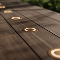 Emit-25 1W 12V / 24V DC 36° LED Ring Decklight Brushed Brass / Tri-Colour - 10028