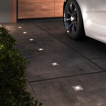 Emit-55 2.5W 12V / 24V DC 36° LED Square Open Decklight 316 Stainless Steel / Tri-Colour - 10098