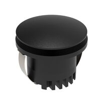 Aura 3W 24V DC LED Steplight Round Faceplate With Halo Black / Tri-Colour - 23712