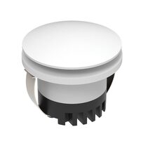 Aura 3W 24V DC LED Steplight Round Faceplate With Halo White / Tri-Colour - 23705