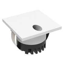 Aura 3W 240V LED Steplight Square Faceplate With Narrow Slot White / Tri-Colour - 23746