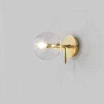 Atom 5W LED Wall Light Matt Brass / Clear - ARO.A1214/ORO/CLR