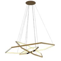Cascade 3 Tier 99W LED Dimmable Pendant Satin Brass / Warm White - UP-CASCADE-6+8+12-SB
