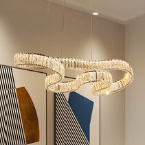 Aura 90W LED Dimmable Crystal Pendant