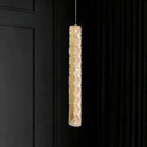 Ruby 1 Light Dimmable LED Crystal Pendant Gold / Warm White