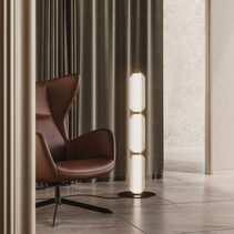 Elma LED Floor Lamp Matt Brass - ARO.P1312/ORO