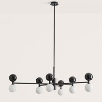 Dalt 6 Light LED Pendant Matt Black / Black - ARO.C1280/6/NEG-NEG