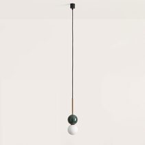 Dalt LED Light Pendant Aged Gold / Green - ARO.C1280/VER