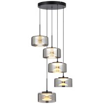 Cedro 5 Light LED Pendant Black / Tri-Colour - CEDRO PE5-BK