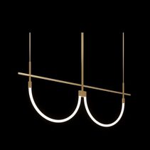 Cram 2 Light LED Linear Pendant Aged Gold - ARO.C1329/2/ORO