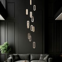 Chanel 13 Light LED Pendant Chrome / Tri-Colour