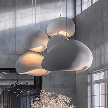 Cloud 450mm Render Pendant Grey