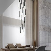 Metero 30 Light LED Pendant Black