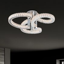 Sapphire 3 Light LED Close To Ceiling Light Chrome / Tri-Colour