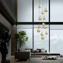 Cluster Pendant 12 Light Gognac