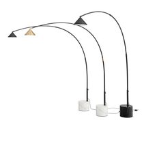 Hinoo LED Floor Lamp Matt Black / Matt Brass / White - ARO.P1266/ORO-BCO