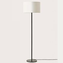 Hedra Floor Lamp With Shade Matt Black / White - ARO.P1159/NEG+801011/31
