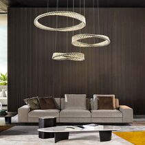 Atticus Crystal 3 Tier LED Pendant