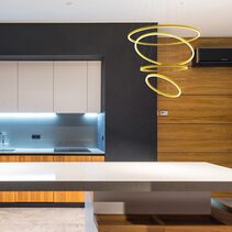 Circle Light Down 4 Tier LED Pendant 100/80/60/45 Gold / Warm White