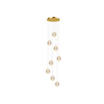 London 8 Light LED Pendant Gold