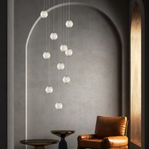 London 10 Light 105 LED Pendant Black