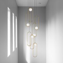 Lucy 7 Light Pendant Gold