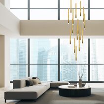 Metero 16 Light LED Pendant Gold