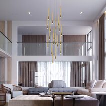 Metero 20 Light LED Pendant Gold