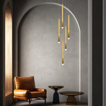 Metero 5 Light LED Pendant Gold