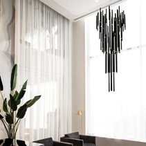 Metero 72 Light LED Pendant Black