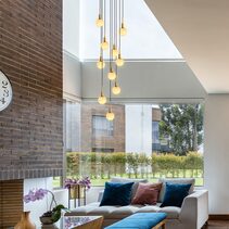 Panish Marble 10 Light Pendant Gold