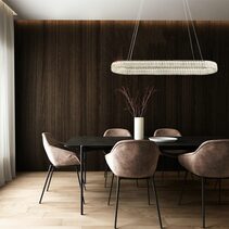 Pearla Crystal LED Pendant Chrome