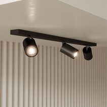 Noon 3 Light LED Ceiling Light Matt Black - ARO.T1278/3