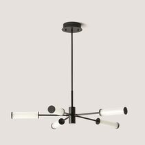 Ison LED 5 Light Pendant Matt Black - ARO.C1298/5/NEG