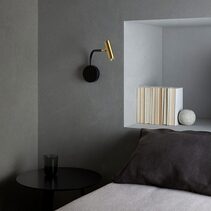 Maho LED Wall Light Matt Black / Matt Brass - ARO.A1254/ORO-NEG