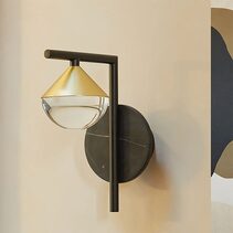 Nino LED Wall Light Matt Black / Matt Gold - ARO.A1275