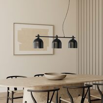 Luca 3 Light Pendant Matt Black - ARO.C1239/3