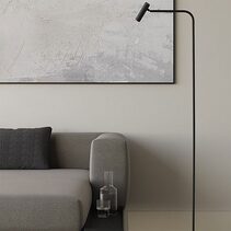 Maho LED Floor Lamp Matt Black - ARO.P1254/NEG