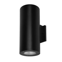 Coogee 2 x 20W Up / Down LED Wall Pillar Light Black / Tri-Colour - SE7244L/TC/BK