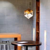 Cube 1 Light Pendant Gold