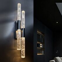 Raindrop Double LED Wall Light Black