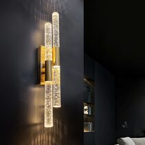 Raindrop Double LED Wall Light Gold